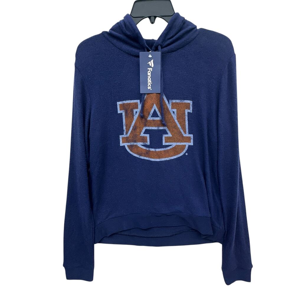 Fanatics Auburn Tigers Women's M Navy Crop Pullover Hoodie War Eagle NWT